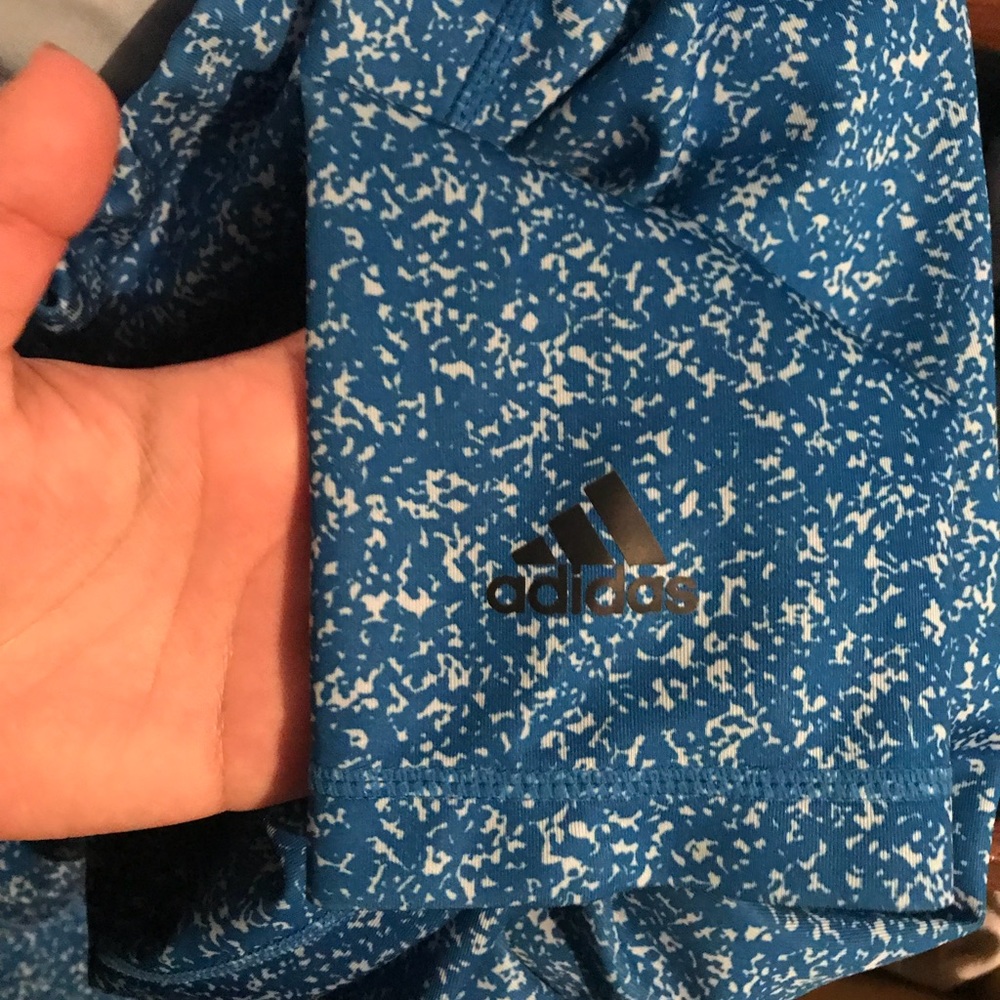 Adidas blue cropped leggings